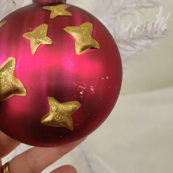 Vintage Two-Sided Celestial Moon Face and Stars Christmas Ornament - Picture 4 of 6